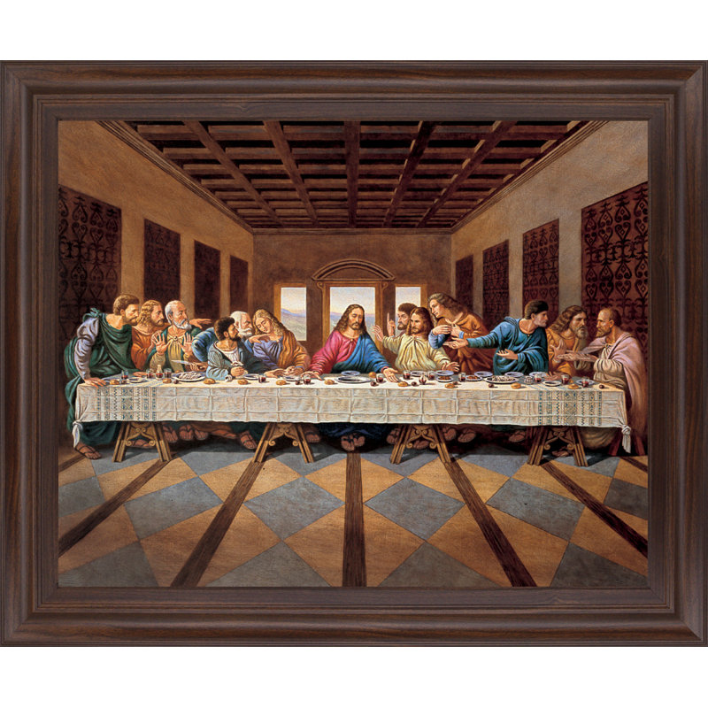 Fleur De Lis Living Last Supper Picture Frame Painting Print on